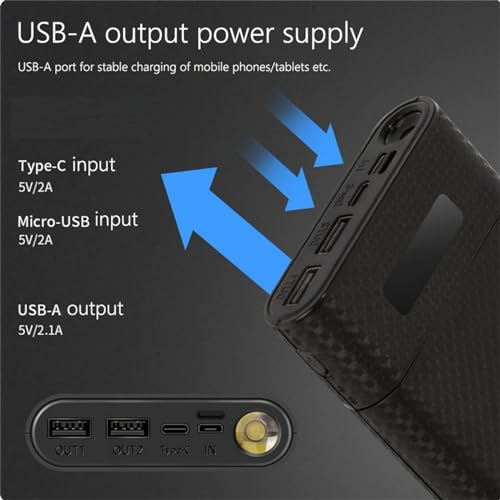 Power Bank DIY con carga rápida 10W y linterna LED miniatura 4