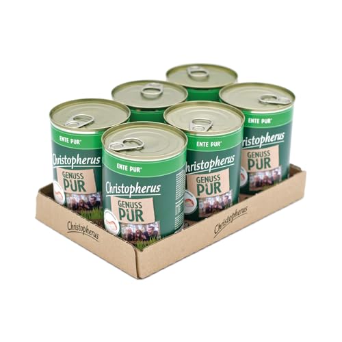 Christopherus PUR, Ente, Vollnahrung für Hunde, Nassfutter, 6 x 400 g