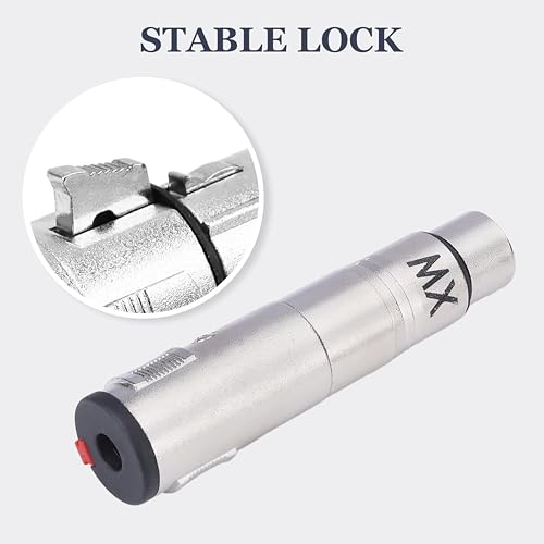 Image of MX 3 Pin XLR Microphone Connector pin Pure Copper Nickel Plated Pins1 for High Conductivity microphone (3-pin XLR female to mono female, Pack of 1, MALE /FEMALE)
