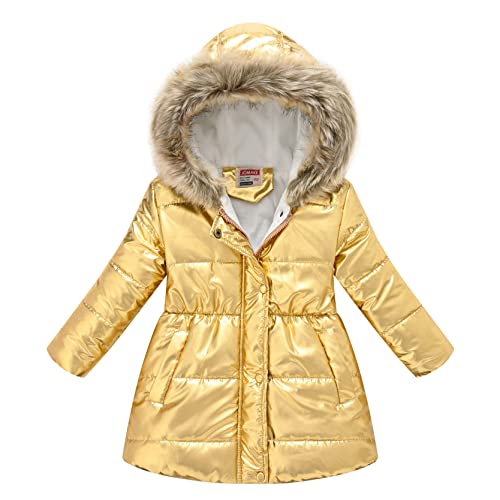 Veste à capuche métallique chaude et épaisse pour enfant