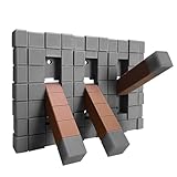 Game Room Light Switch Cover, 3 Toggles Blocks Light Switch Cover, My World Room Decor, More Sturdy, 3 Gangs Standard Size for Fans Kids Bedroom Decoration, Style Gray