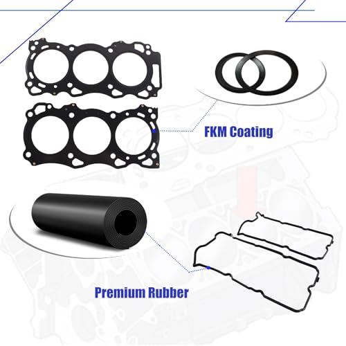 Image of AUCERAMIC HS26370PT Cylinder Head Gasket Set Fit for Nissan Frontier Pathfinder Xterra, for Nv 1500 /2500 /3500, for Suzuki Equator 2005-2020 4.0L V6 DOHC Engine Code VQ40DE