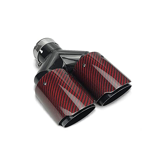 Silenciadores de acero inoxidable con extremos de tubo en elegante color rojo carbón