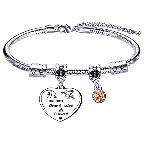 LKJHGF Bracelet Grand-mere Mamie Cadeau Mamie Grand mere Mamie je t'aime tout plein Idée Cadeau Mamie Grand mere Cadeau d'anniversaire Mamie Cadeau Noël Grand-mère Cadeau fete des mere (3)