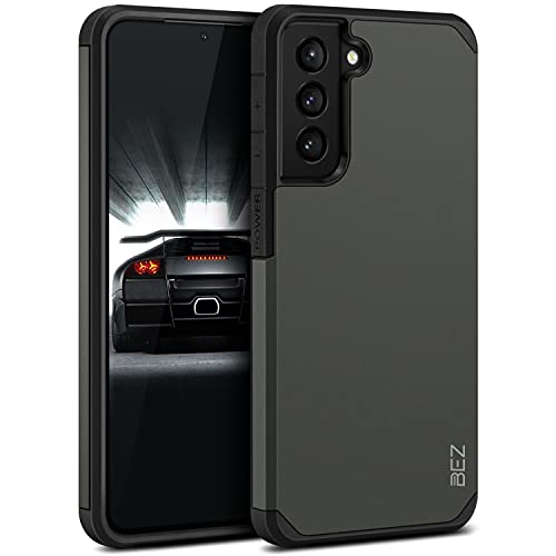 BEZ Coque pour Samsung S21 Plus, Housse Etui pour Samsung Galaxy S21 Plus 5G Antichoc Survivor Double Protection Resistante, Gris