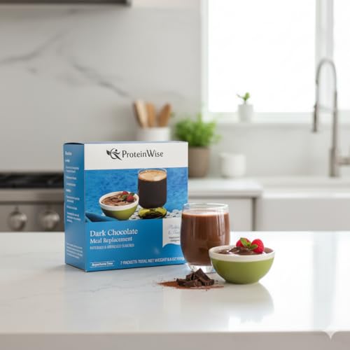 Image of Proteinwise - Dark Chocolate Meal Replacement Shake or Pudding - 7 /Box
