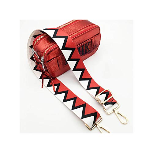 Bunter Taschenriemen Gürtel Blume Ersatz breite Riemen für Umhängetaschen Zubehör Nylon Schulterriemen für Taschen 29 Gun Black Hook