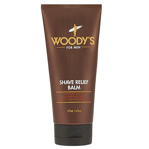 Woody's Bálsamo para aliviar el afeitado, cura y calma la irritación de la piel después del afeitado, mellas, cortes, quemaduras, hidratante,