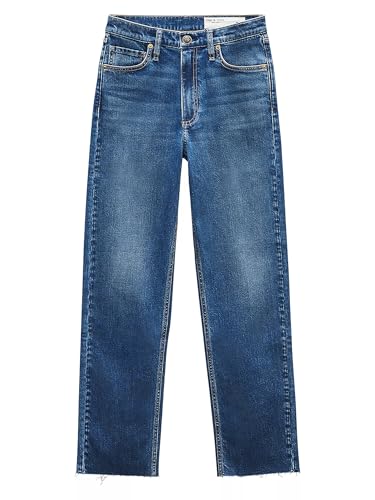 rag & bone Women's Harlow Denim Straight Leg Jeans Nova