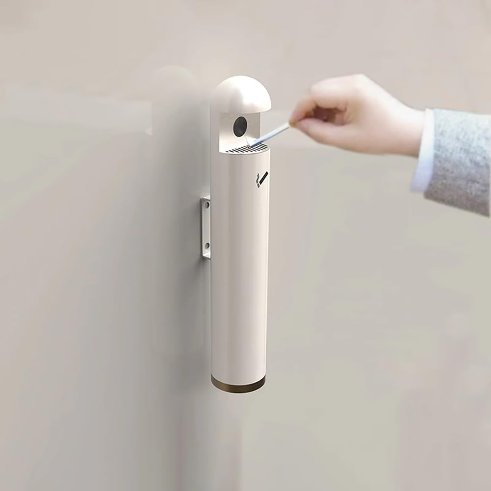Colonne Cendrière Murale pour Zones Fumeurs, Collecteur De Mégots en Acier Inoxydable, Collecteur De Mégots Commercial, Cendrier Cylindrique Compact, Gain De Place,B