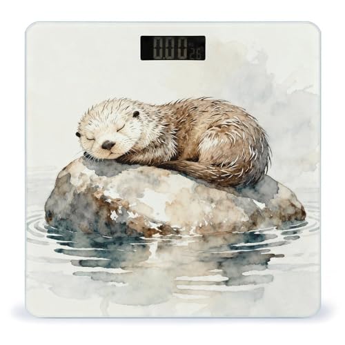 Báscula digital de baño precisa y estable con pantalla LCD