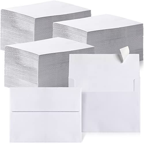 Enveloppes A7 autocollantes lot de 800 pièces vierges blanches 13,2 x 18,4 cm