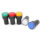 Baomain AD16-22D/S31 AC 110V 20mA Energy Saving LED Indicator Light Green Yellow Red Blue White 5Pcs