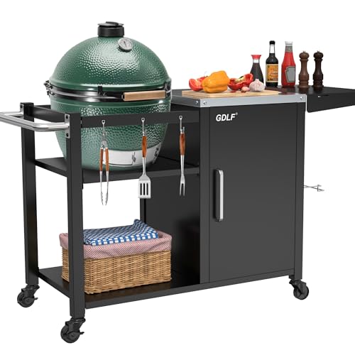 GDLF Grill Table for Medium Green Egg and Kamado Joe Jr.