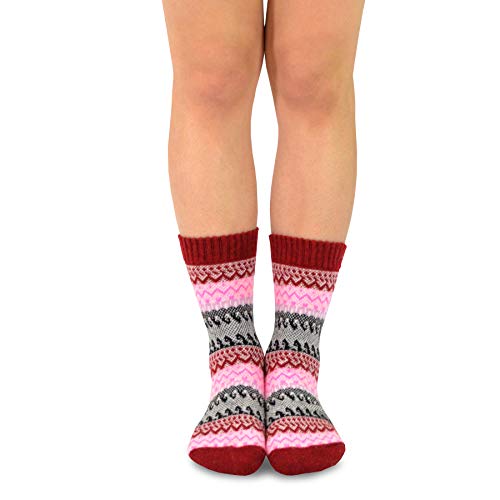 Fashion Winter Crew Fun Socks for Women Ankle Boot Socks 9-Pair Gift Box (Jacquard Basic)2