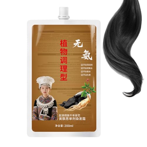 WJnflQN Shampoo Tinta Capelli,Colorazione Vegetale a Base di Shampoo per Capelli - Sicuro e a Lunga Durata Facile da Usare per Principianti Adulti Uomini e Donne