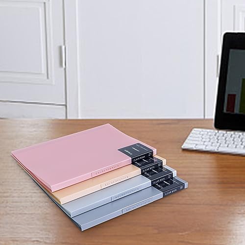 Image of Tuhangcc Art Portfolio 8.5 inchx11 inch,-Heavy DutyDisplay Book Folder with Clear Sheet Protectors,Displays40Pages, Presentation Book for Artwork, DocumentOrganizer (Space Grey, 1 Pack)