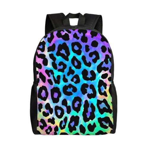 Camping Outdoor Backpack Big Capacity Rucksack Colorful Leopard Cheetah Print Art College Bookbag Men Women