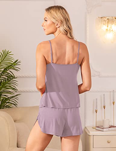 Image of Senert Sexy Pajamas for Women Sleepwear Sexy Lingerie V Neck Pjs Cami Shorts Set Nightwear S-XXL