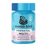 Best Nest Wellness Mama Bird Prenatal Multi Plus Iodine & Iron Free - Prenatal Vitamin for Brain & Digestive Health - Vegan Multivitamin with Methylfolate, Probiotics & More - 30 Caplets