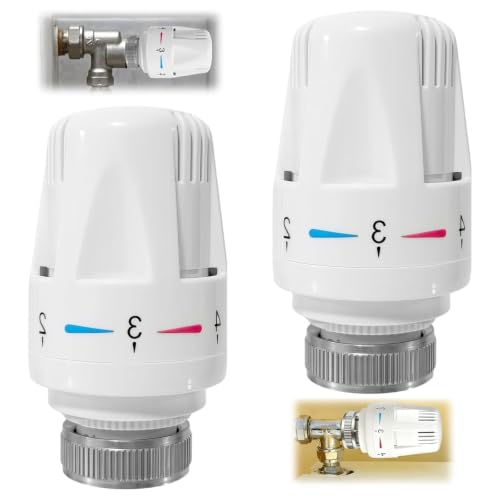Image of Radiator Thermostat Valve Head, 2-Pack Thermostatic Radiator Valve