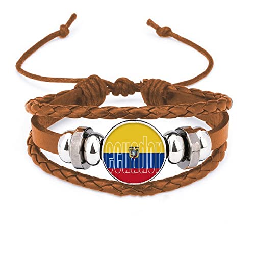 Bracelet en cuir Équateur pour afficher vos couleurs au quotidien