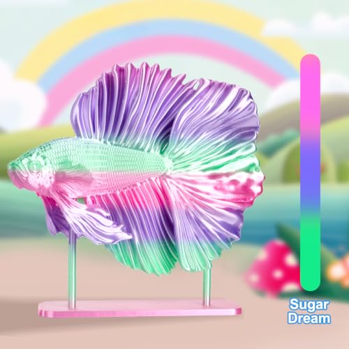 Image of ERYONE Silk Rainbow 3D Printer PLA Filament 1.75 + /- 0.03mm, Shiny Multicolor Filament PLA Fast Color Change 1KG(2.2LBS), Sugar Dream