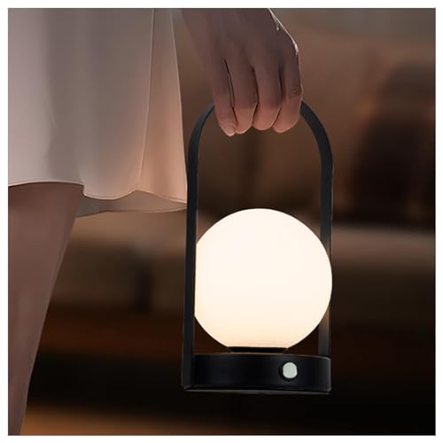 ARTSIM Dimmerabile Luna Lampada, Lampada Ricaricabile 2000mah Con Type-C E Dimmerazione a Sfioramento, Lampada Da Comodino Per Camere Da Letto E Camerette,A