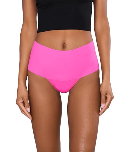 Image of hanky panky - BreatheSoft High Rise Thongs for Women | Microfibre Knit Underwear Panties, Lingerie | Sizes (XS-XL), 3 pack