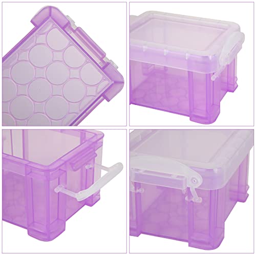 Image of CertBuy 24 Pack Small Plastic Storage Box 3 x 2.5 x 2 Inches Stackable Small Craft Boxes with Lids Mini Storage Box for Beads Crafts Jewelry Small Crafts Items Accessories (8 Colors)