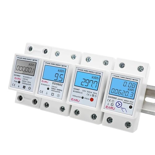 Compteur de consommation électrique pour studio et dépendance Rail Din 220V