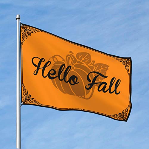 Man Cave Rules Hello Fall Flag grand format 152x244cm avec manches à air pour dortoir