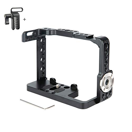 NICEYRIG Camera Cage Kit for Sony A7Riii/ A7iii/ A7Sii/ A7Rii/ A7ii/ A9, with Cable Lock Clamp M6 Thread Rosette