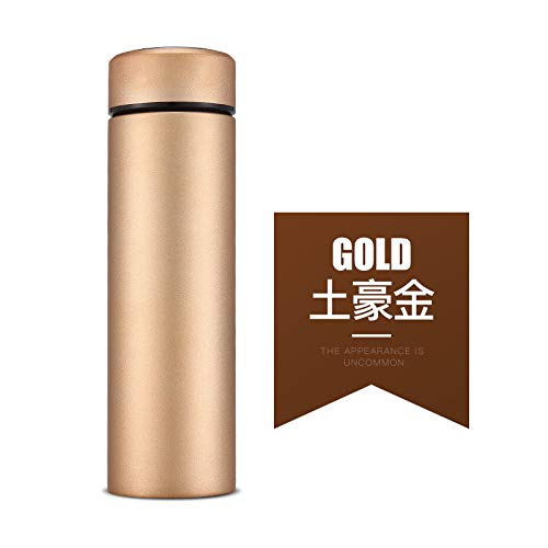 Meilen life Nueva Taza De Aislamiento De Acero Inoxidable De Doble Capa, Taza De Agua Helada para Empresas De Vacío 500ml Oro Local