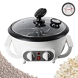 Coffee Roasters for Home Use, 1200W 750g Capacity Electric Coffee Bean Roaster Machine with Thermometer, Timer, and Temperature Adjustment - Non-Stick Pot, 220V