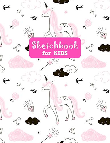 Sketchbook for Kids: Cute Unicorn Large Sketch Book for Drawing, Writing, Painting, Sketching, Doodling and Activity Book- Birthday and Christmas Gift ... Teens and Women - Nathalie Modern Press # 022 image 3