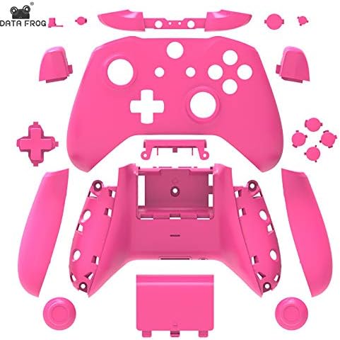 SN-RIGGOR Replacement Housing Full Shell Set Full Buttons Set Faceplates ABXY Buttons RB LB Bumpers for Xbox One S Slim Controller (3.5 mm Headphone Jack) S Controller Repair Parts (White)