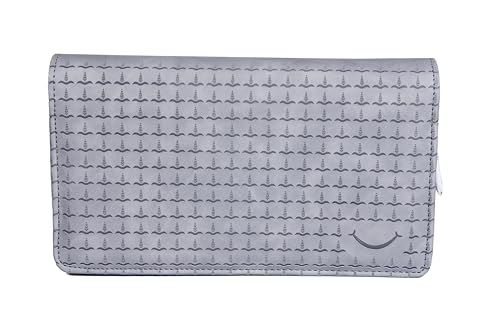 Image of Sukeshcraft Multiple Cheque Book Holder | Original PU Holds Upto 8 Cheque Books, CloudGrey