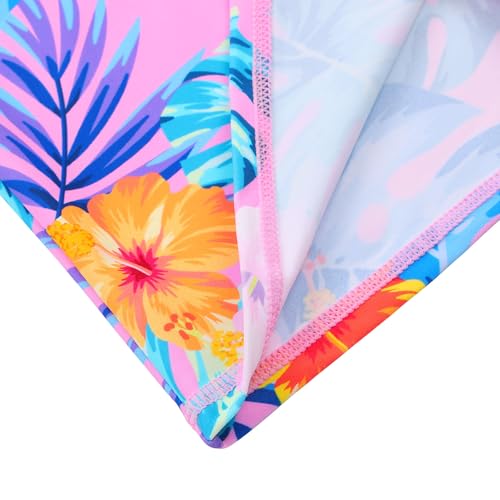 Image of Girls Two Piece Swimsuit Floral UPF 50+ Rash Guard Set Kids Beach Swimwear