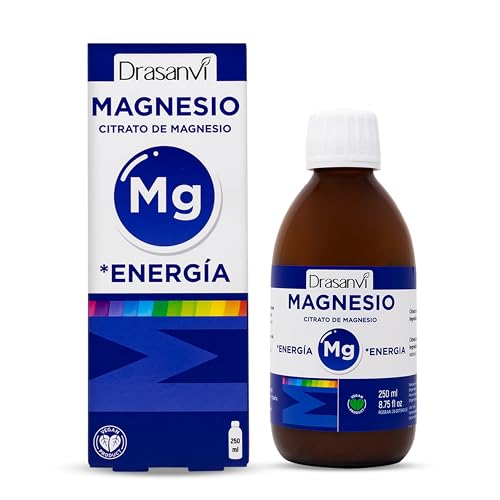 DRASANVI CITRATO DE MAGNESIO - Mineral fundamental en, aproximadamente, 300 reacciones del organismo - VEGANO - SIN GLUTEN - 250ml