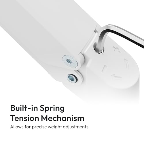 Image of Pixio PS1D Wave White Dual Monitor Arm Stand Desk Mount - Fits up to 32 inches Monitors and up to 19.8lbs. VESA Compatibility and Integrated Cable Management