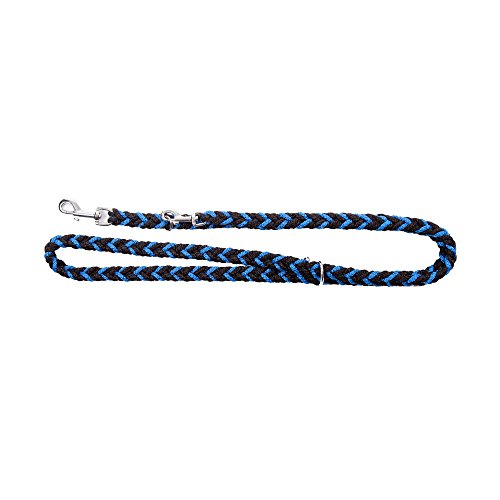 Dingo Braided and Extended Dog Lead for Daily Use Easy Attaching, Blue and Black 10318, Blue/Black, 2.7 x 220 cm