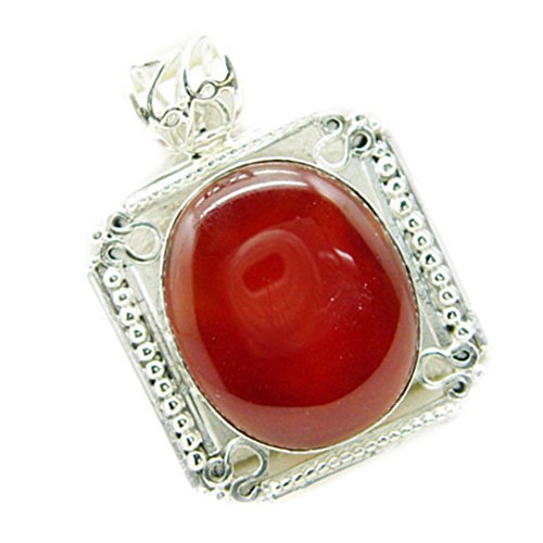 Pendentif Onyx Rouge Chakra Guérison en Argent pour l'Équilibre Énergétique