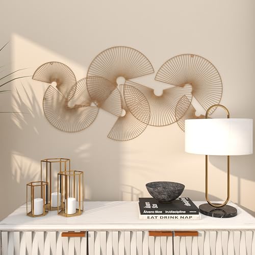 Cosmoliving By Cosmopolitan 16443 Metal Sunburst Home Wall Decor Crescent Overlapping Wire Fan Wall Sculpture thumb #8