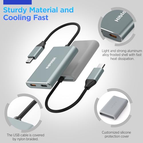 Image of BonFook HiBloks USB C to AR Glasses Hub and Charging Adapter, Charge and Play Adapter with 4K60Hz and 65W Fast Charging for Switch 1&2 /Rokid /Xreal /RayNeo /VITURE /iPhone 15&16