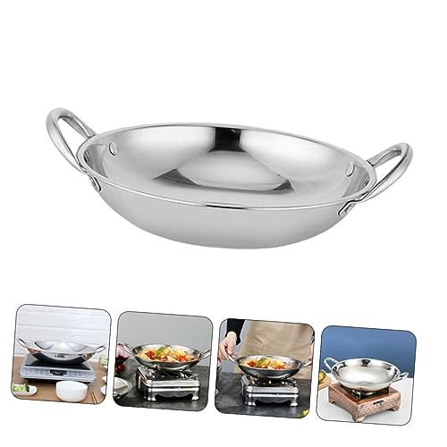 Wok de Acero Inoxidable con Doble Asa 25 cm miniatura 7