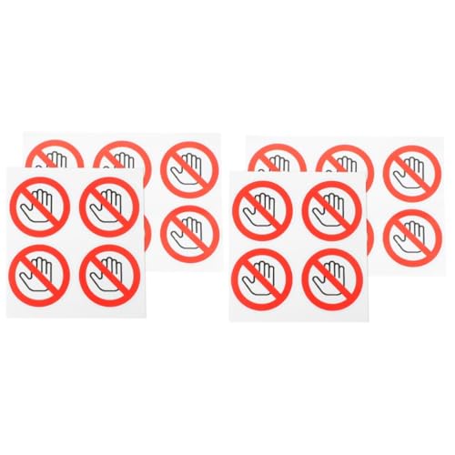 STOBOK 20 Etiquetas De Seguridad No Tocar Calcomanías De Vinilo No Tocar El Letrero No Tocar Calcomanía De Vinilo Precaución Del No Usar Pegatina De