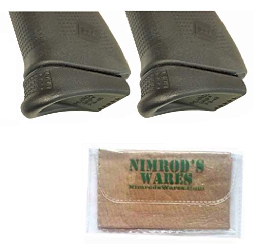 Nimrod's Wares Pearce Grip Extension 2-Pack for Glock 43X 48 PG-48 Bundle with Microfiber Cloth