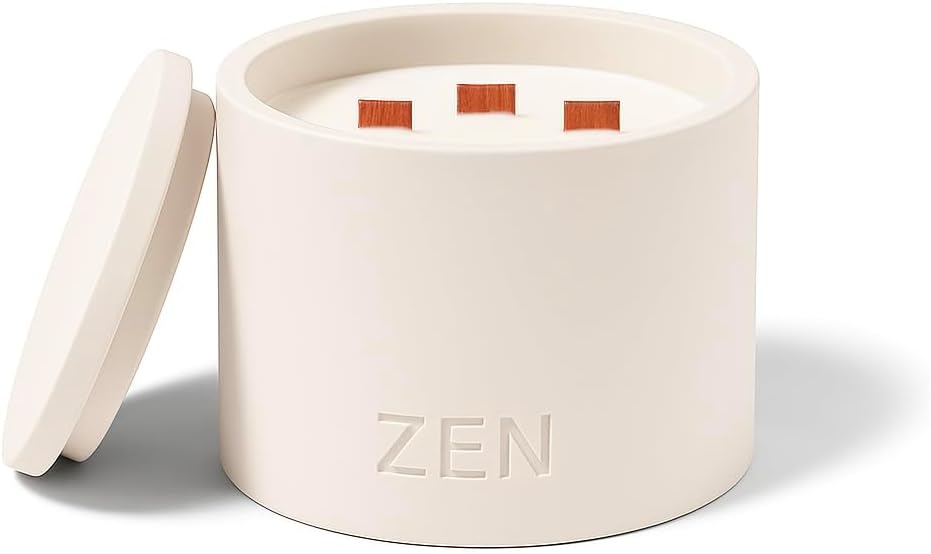 Zen Candles – Concrete Plant Pot Decor Reusable Back.arat Rou.ge Santal Oud T.F Palo Santo Afri.que Jadore Cli.ve Cha.Nelle Cree.de Avan.Tus Bire.do One Hotel Chris.Tian no5 (No5, Large-Beige)