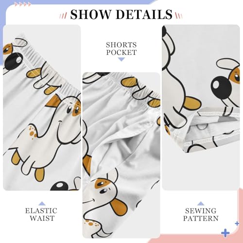 Boys' Pants Funny Dog Stars White Long Bottoms Jogger Pants Elastic Waist Trousers with Pockets S-XL4